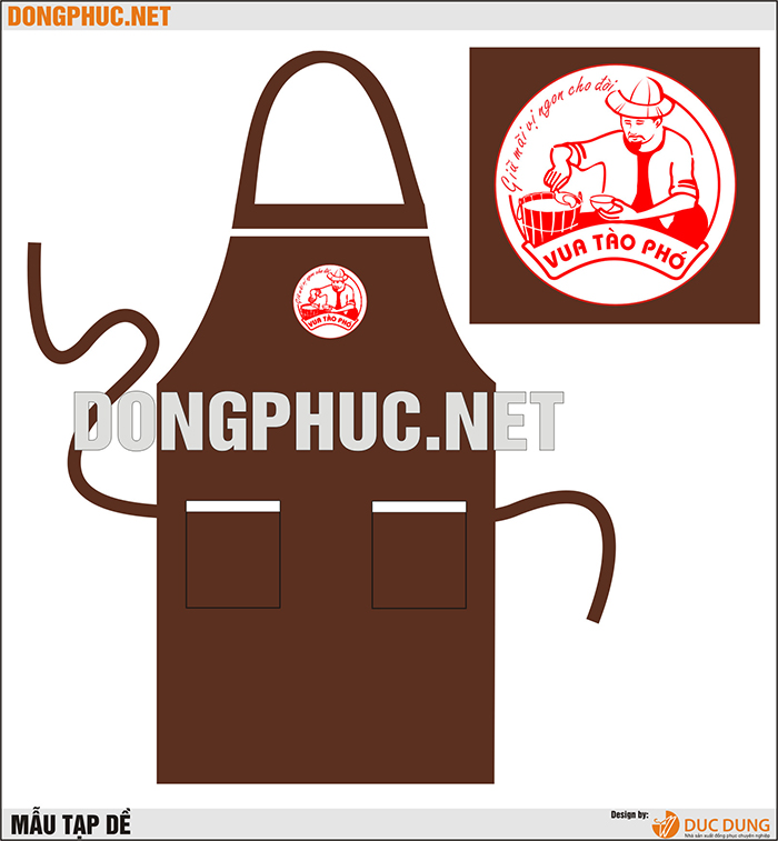 Tạp dề Quán Vua Tào Phớ | Tap de dong phuc